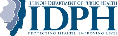 The logo for the illinois department of protecting health.