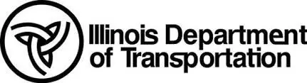 A black and white logo of the illinois department of transportation.